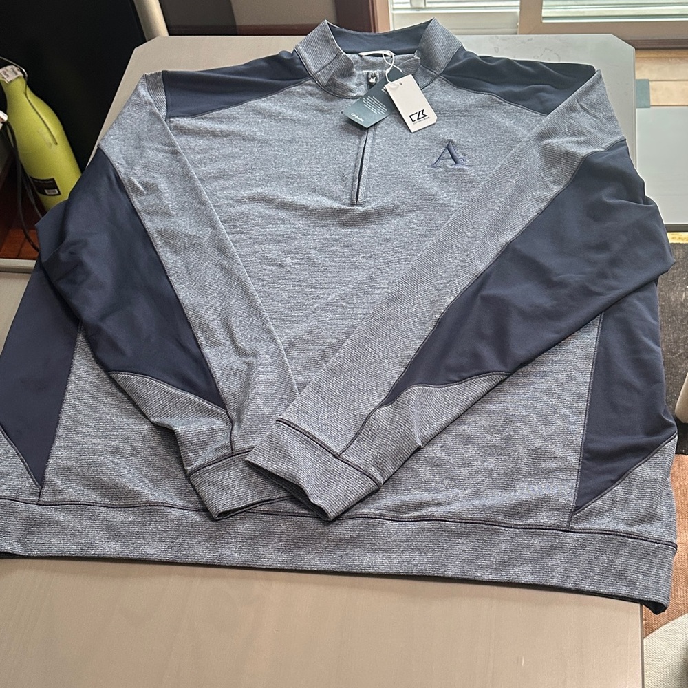 Cutter & Buck Heather Gray Performance Zip Pullover